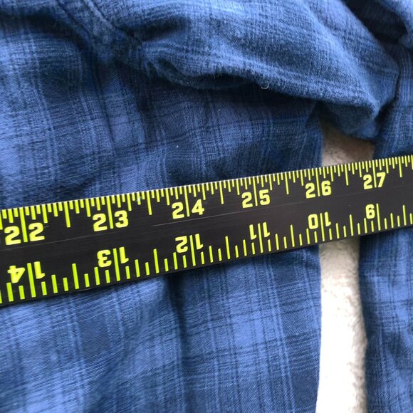 Columbia Mens Shirt Size XXL Long Sleeve Button Up Plaid Flannel Casual Blue - Picture 4 of 15